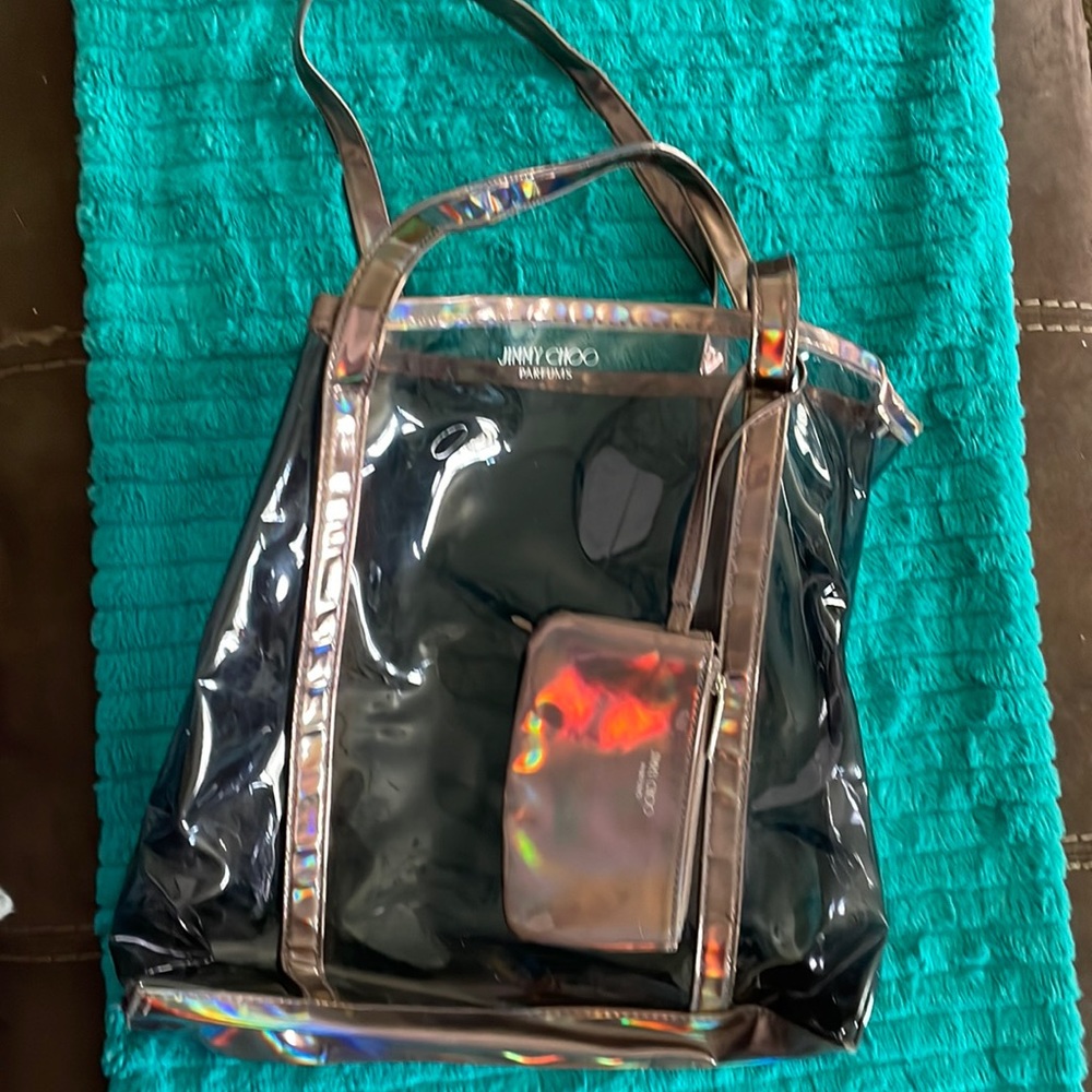 Jimmy Choo plastic tote bag